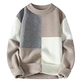 Ligero y cálido: este suéter ligero, cómodo y suave con cuello redondo no es demasiado grueso para temperaturas suaves y se mantiene caliente en climas fríos en la oficina, en casa o al aire libre. Ideal para Acción de Gracias, Navidad, Año Nuevo, cumpleaños, etc