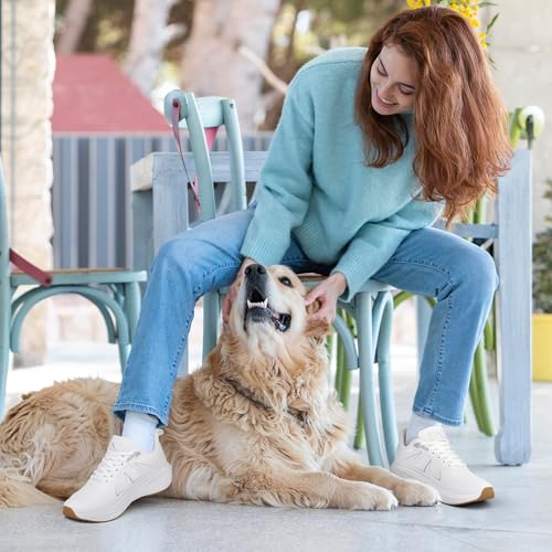 Almusen Womens Tennis Shoes for Walking: Comfort Breathable Mesh Casual Cushion Athletic Sneakers for Running Gym Training2