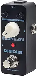 SONICAKE Pedal de Delay Estilo Analógico Pedal de Delay para Guitarra Pedal de Delay para Guitarra Híbrido Digital Echo Rain Pedal de Efeitos de Delay para Guitarra True Bypass