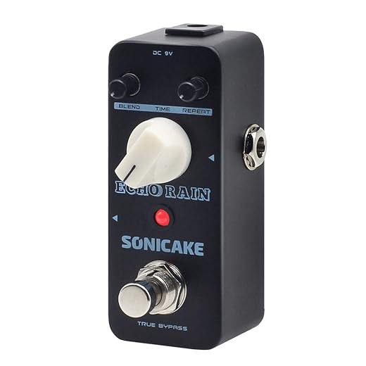 SONICAKE Delay Pédale d'effets guitare Analogique-Style Hybride Numérique Echo Rain