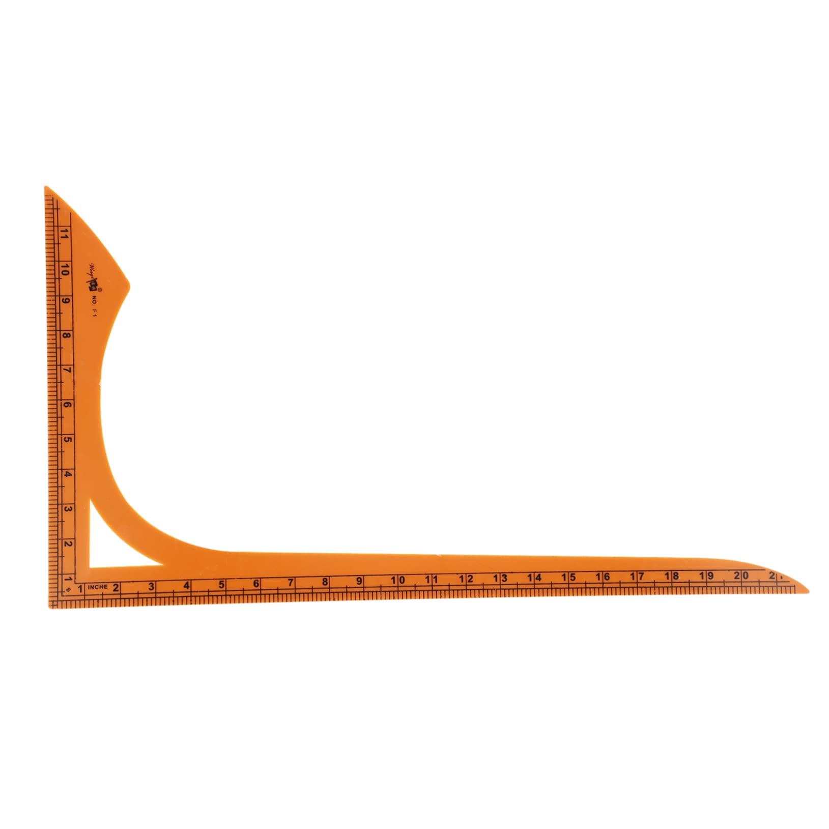 Regla para Cortar Ropa en Forma de L de Plástico Naranja sin Rebabas Medición Precisa para Costura y Confección de Ropa Profesional y Personal