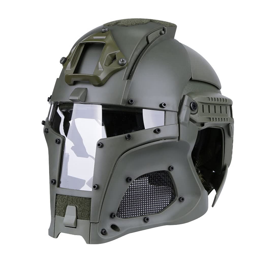 Full Face Helmet Airsoft Mask Tactical Iron Warrior Helmet Steel Mesh Paintball Wargame Protection Cosplay CS Games
