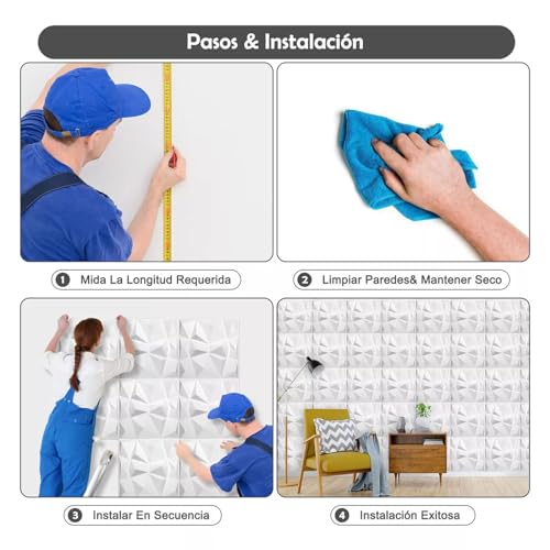 Paredes en 3d decoración Marca Qzgyoool (3)