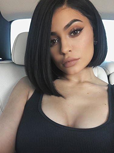 WOB Hair 150% Density Side Part 4.5" Invisible Left Deep Parting Bob Wig Human Hair Lace Front Wig Illusion Natural Looking hairline Short Cut 12inch Natural Black