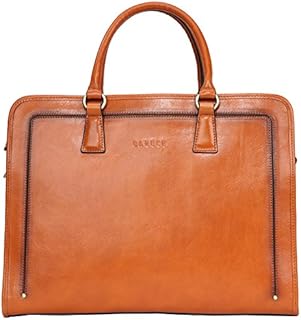 Banuce Full Grains Italian Leather Briefcase for Women Handbags and Purses 14 Inch Laptop Business Bags Ladies Shoulder Satchel Work Bags