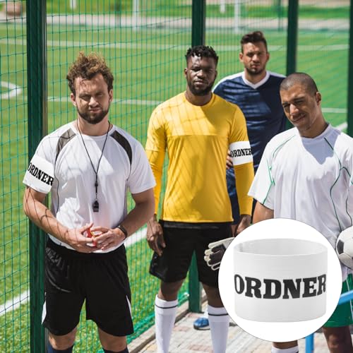 WOKICOR 10 Stück Armbinde Ordner Ordnerbinde Ordnerarmbinde Weiss Verstellbare ordnerbinden armbinden Set Binde Armband Trainingsausrüstung und Spiel Zubehör -weiß