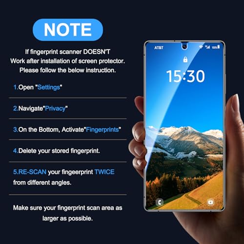 Image of Uyiton for Samsung Galaxy S25 Ultra Screen Protector Anti-Blue Light | Easy to Install Shatterproof Full Coverage Case Friendly 9H Tempered Glass Screen Protector, 2 Pack