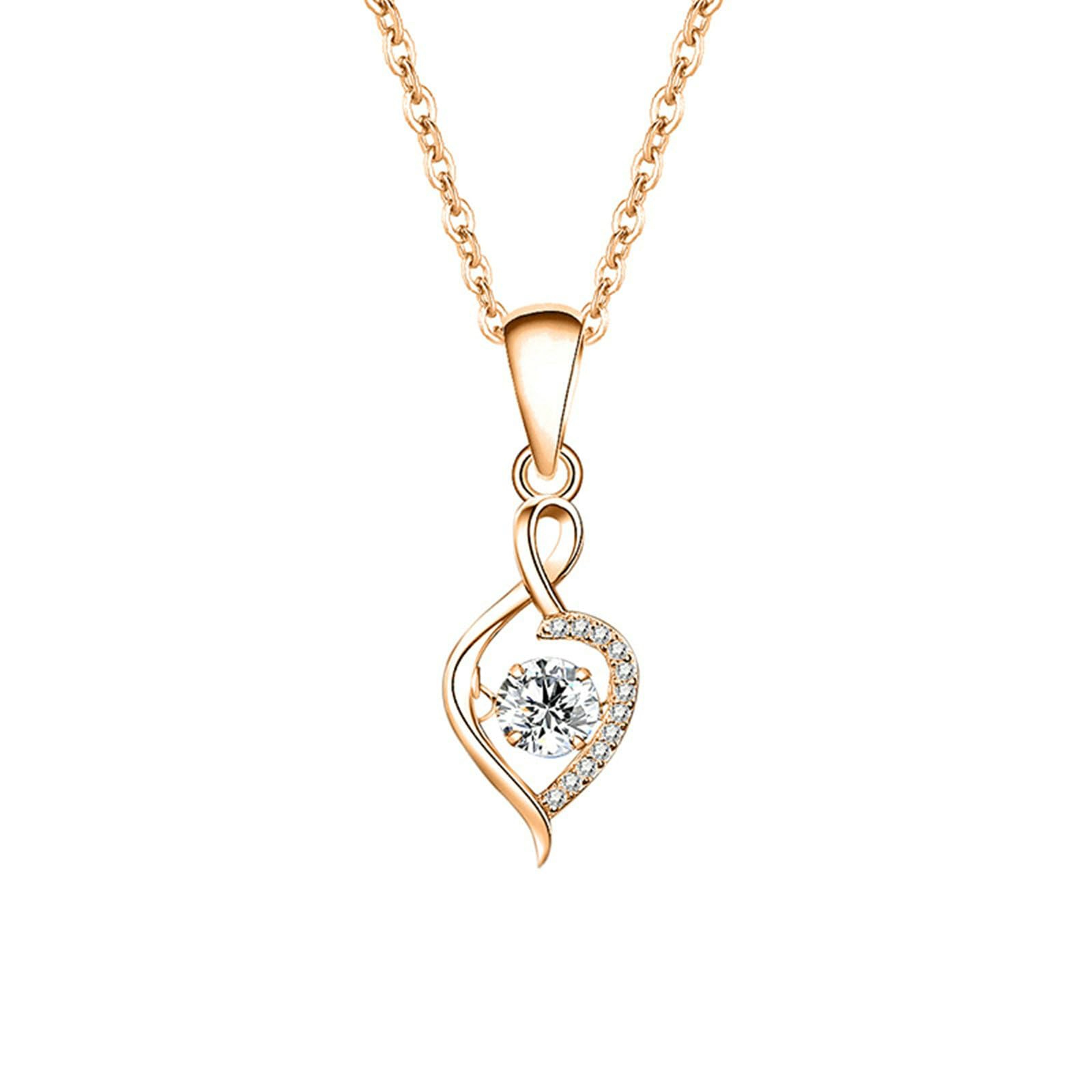Wisiorek łańcuszek z białego złota próby 750 damski łańcuszek z wisiorkiem w kształcie serca z 5 mm moissanit topaz 0,5 ct i diament białe złoto łańcuszek damski 45 cm na wesele
