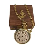 CREATIVEERA Victoria London - Orologio da tasca in ottone, 5,1 cm, regalo di nozze personalizzato per marito, figlio, anniversario, compleanno, eleganza senza tempo