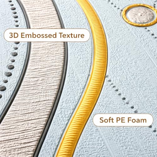 Image of Barebeauty 3D Wall Panel Wallpaper, Self Adhesive PE Foam Brick Sticker, Waterproof Wall Covering for Home Decor, 70 x 70 cm (Pack of 6, 31.62 Sq. Ft. Approx)