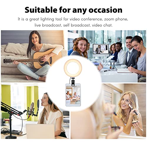 skrskr 6'' Ringlicht für Laptop, Computer-Clip, Video-Fülllicht, Konferenzring, Beauty-Live-Licht für Zoom-Meetings… – Bild 7