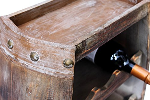 DanDiBo Wijnrek hout wijnvat 1549 bar flessenstandaard 70 cm voor 13 liter plank vat houten vat - Image 3