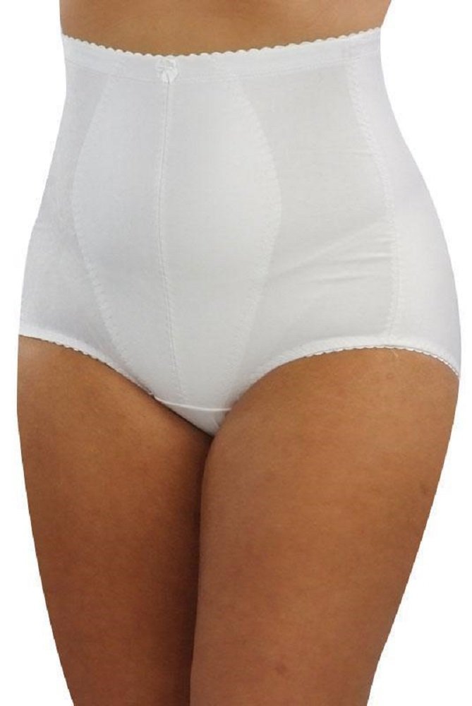 BabyMad Ltd Tummy Tuck & Bum Lift Shape Wear Girdle - Medium Control (XXLarge - Waist 33-34" Hips 44-46", White)