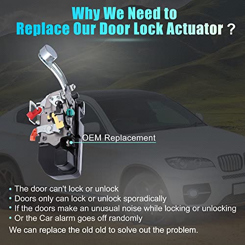 Image of X AUTOHAUX Front Left Driver Side Power Door Lock Actuator Motor for Jeep Liberty Sport Utility 2002 2003 2004 2005 931-686 55177043AC 55177043AD