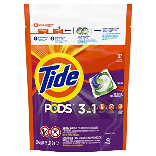 image for Tide PODS Laundry Detergent Soap Pods, Spring Meadow, 37 Count (Pack o
