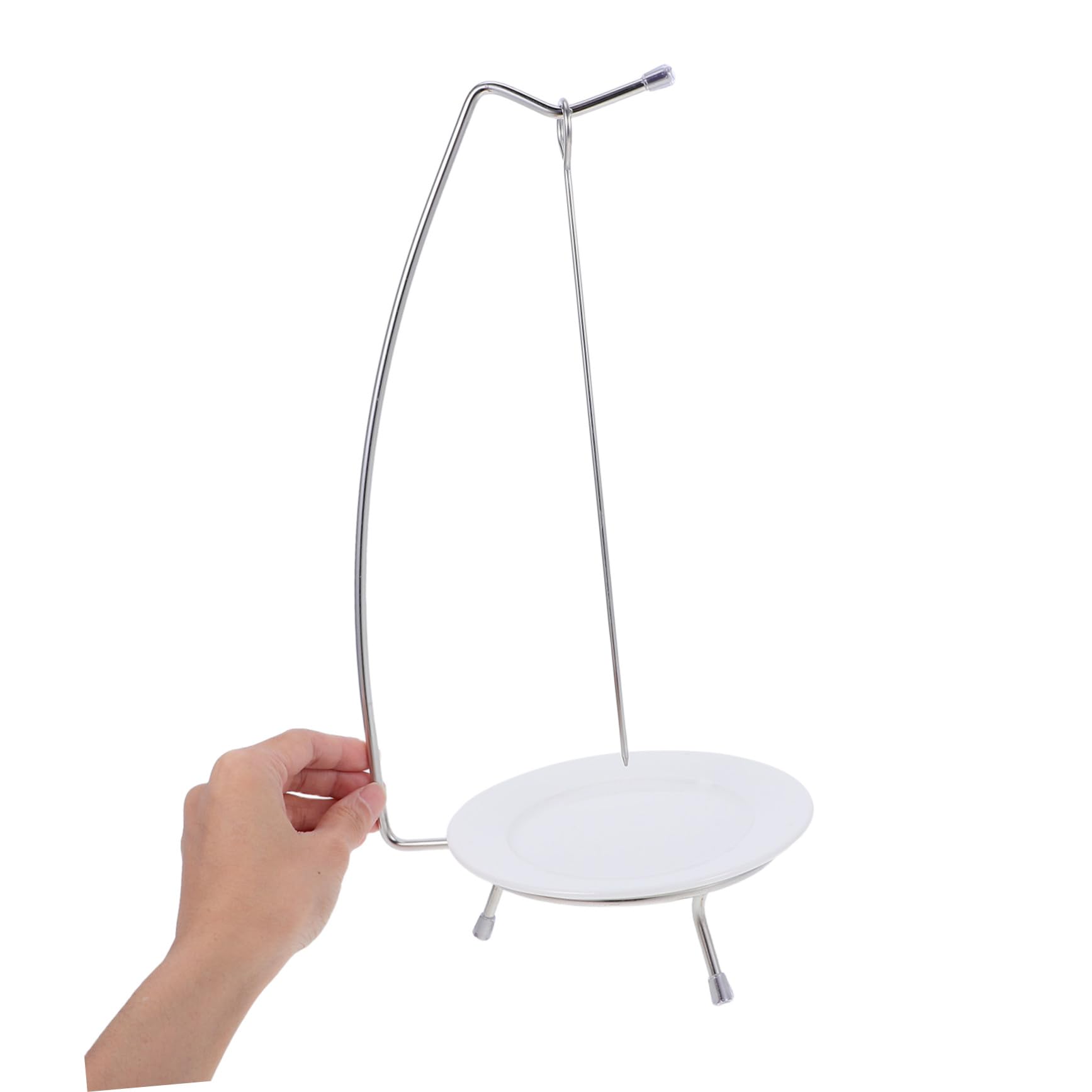 Set di 6 Spiedini Resistente alle Alte Temperature in Acciaio Inossidabile per Barbecue Supporto per Grigliate All'aperti e Pranzi in Famiglia
