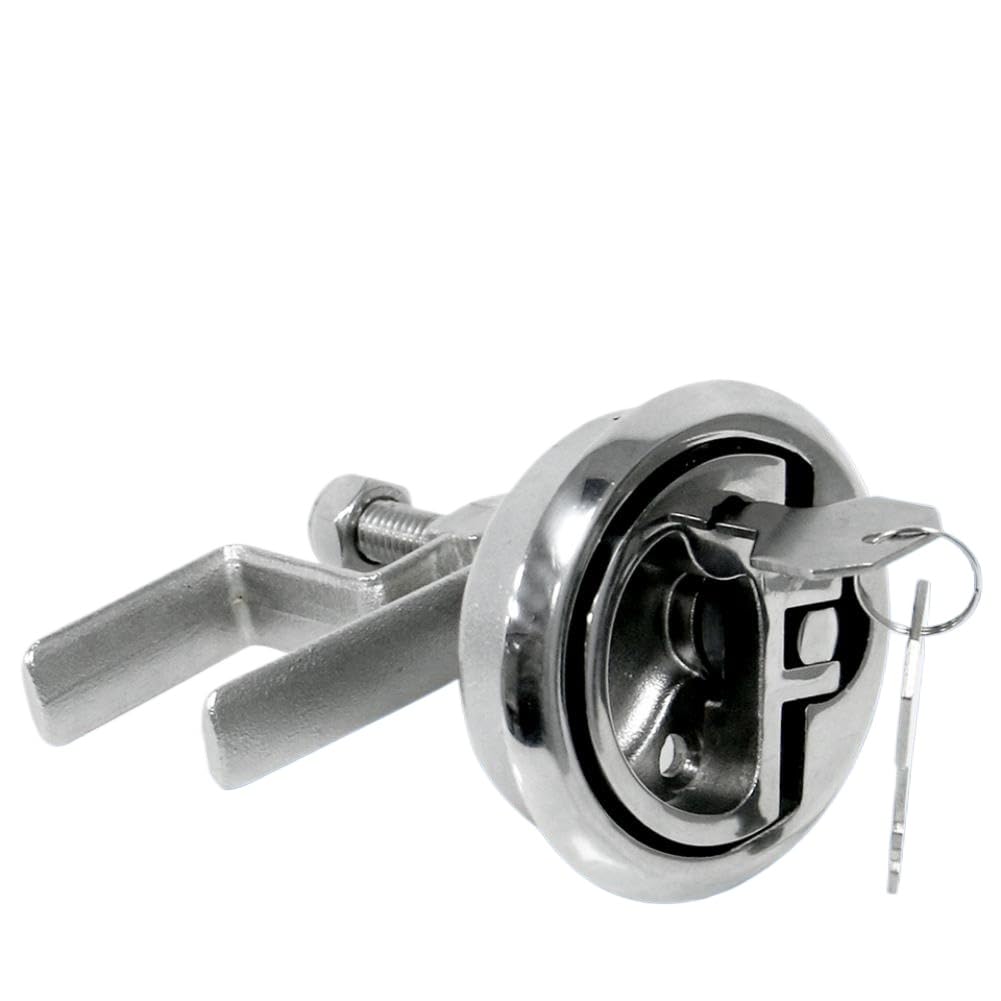 Ahkyhtgaz Onecolor 316 Stainless Steel Latch Flush Pull Turning Lock Lift Handle Compatible With Boat Deck Hatch Doors Marine Accessories