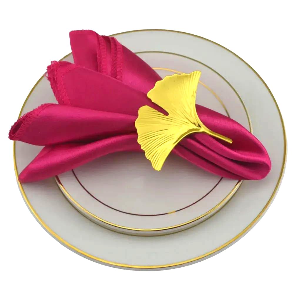 Servilletas de Tela de satén, Servilletas de satén poliéster y algodón(Hot Pink,24PC)
