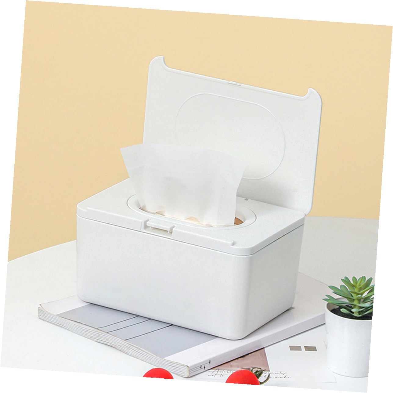 Dispensador de Toallitas Húmedas para Bebés de Plástico Blanco 2 Piezas
