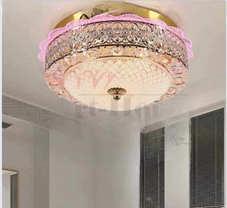 Buy Sanleen Solid Crystal Mount LED Ceiling Layers Shaped Chandelier