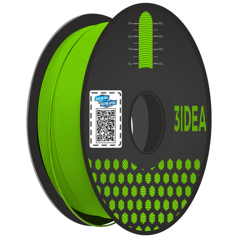 3Idea Premium PLA+ Green 3D Printer Filament 1.75mm Dimensional Accuracy +/- 0.03mm Gross Weight- 1 KG