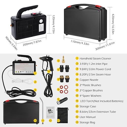 Image of Dyna-Living Handheld Steamer for Cleaning 1700W Car Engine Steam Cleaner