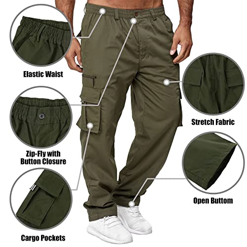 Men Outdoor Cargo Pant Lightweight Tactical Pant Hiking Jogger Classic Fit Multi Pockets2