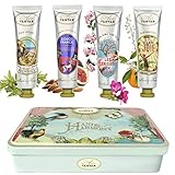 🌸4 Cremas para Manos delicadamente perfumadas. Crema de manos y uñas con fórmula hidratante y reparadora, enriquecida con mantequilla de karité y Aloe Vera o aceite de almendras. Para manos secas y normales