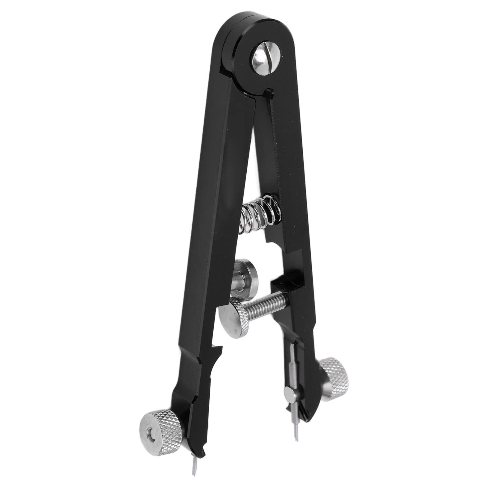Pinza per barrette di fissaggio con 6 punte, strumento in lega di alluminio a forma di V per la rimozione dei cinturini degli orologi, set di pinzette di precisione per la (Nera)