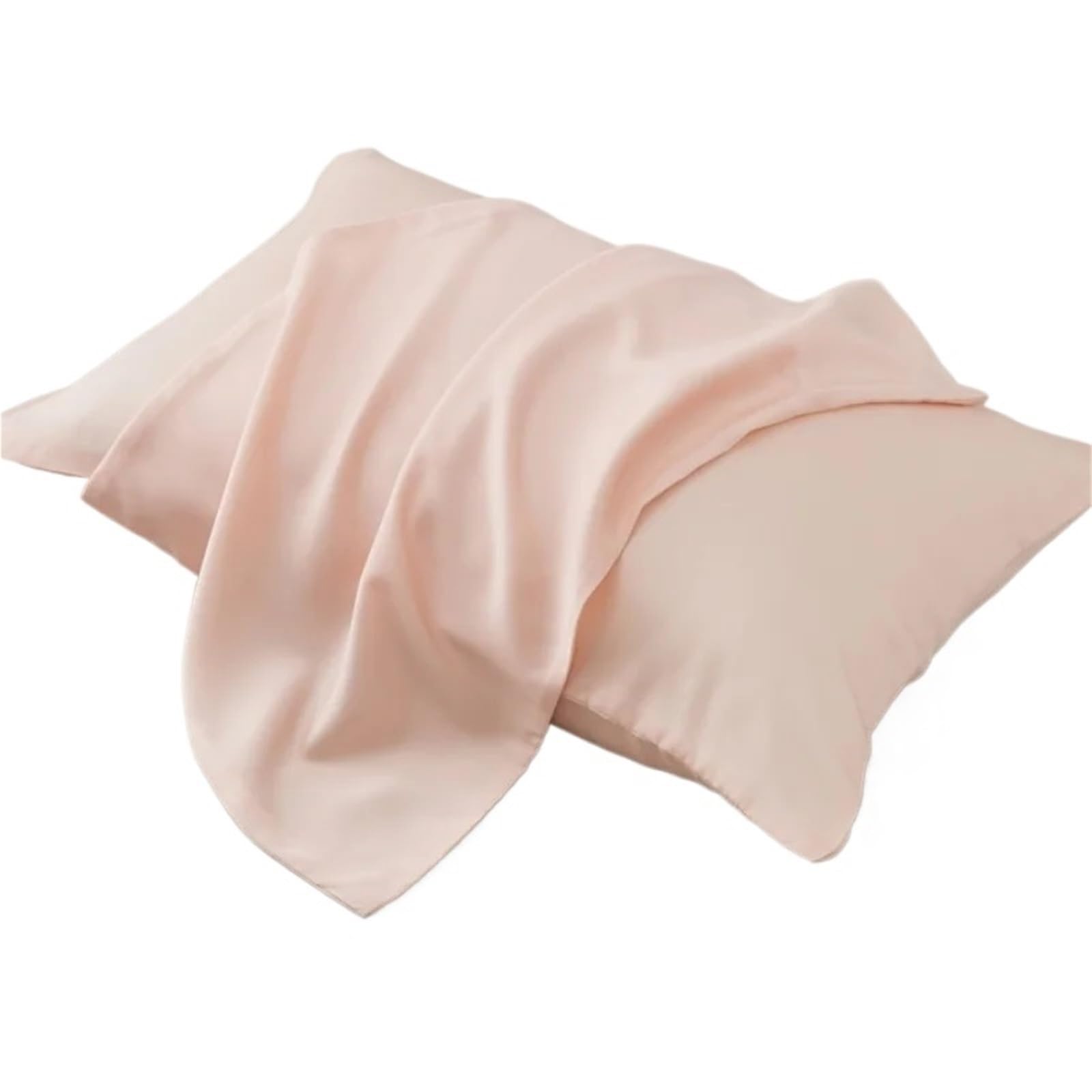 Silk Pillowcase 2pcs Fiber Pillowcase.Silky Cool Feeling Pillow Cases Breathable Solid Pillow Cover For Home Summer 48 * 74cm