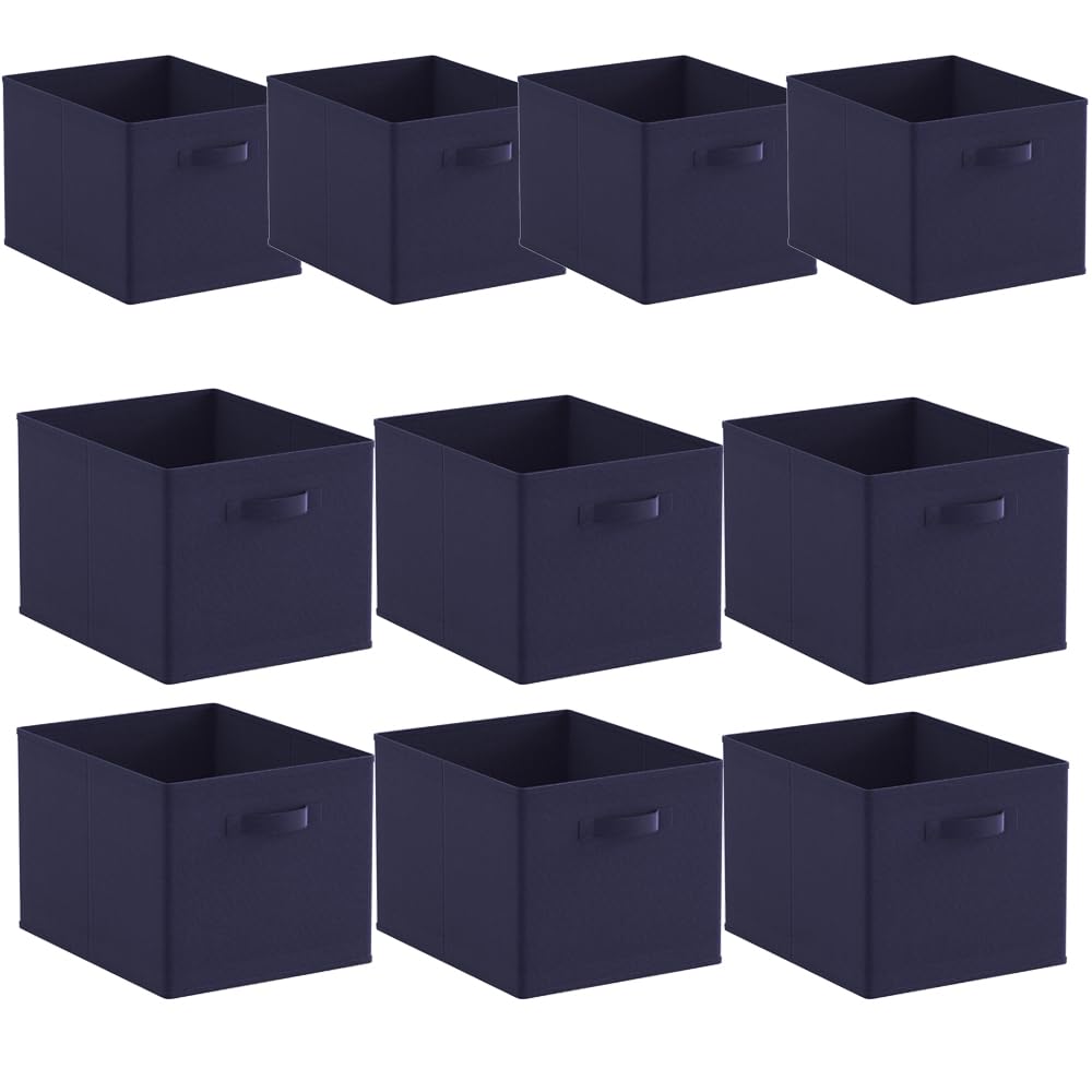 BonChoice Foldable Storage Cubes: Dark Blue 10-Pack — Space-Saving Organisation?