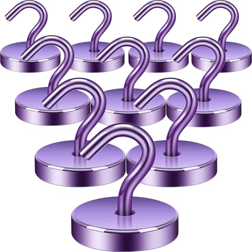 Image of Neosmuk Magnetic Hooks Steel Tube Design for Cruise,130lb+ Purple,10 Pack