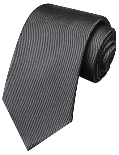 Image of GUSLESON 3.15 inch(8cm) Solid Color Necktie and Pocket Square Cufflinks Sets For Men + Gift Box