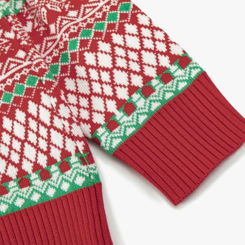 Image of Ugly Christmas Sweater Kids Girls Boys Reindeer Snowflake Knitted Xmas Holiday Pullover Sweater 2-9 Years Old