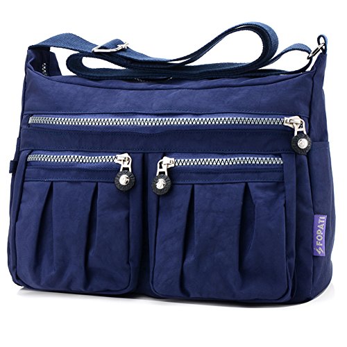 AlleGt - Bolso bandolera Azul Simple Blau talla única Cover