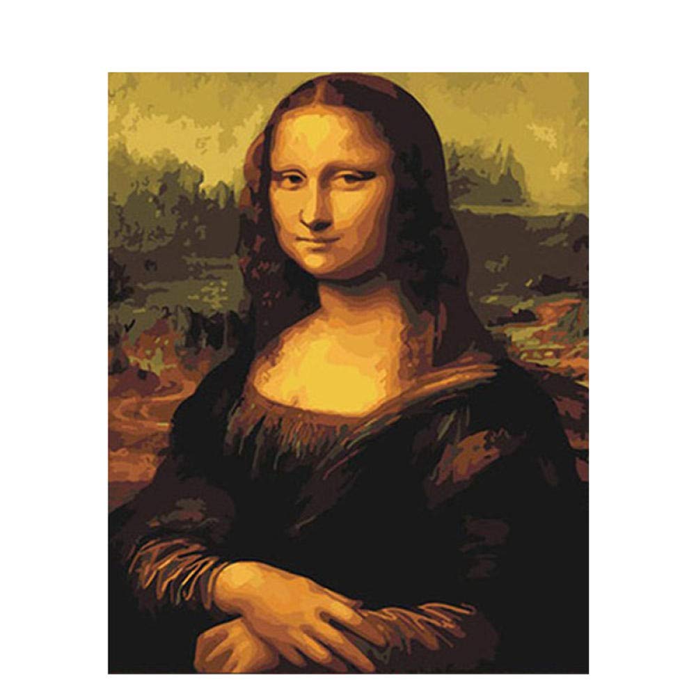 Hndxlhh Clear Diamond Painting Mona Lisa Diamond Art For Adults Diamond Painting Kit Kids Dimond Picture Art Crystal Embroidery Cross Stitch 5D Full Diamond Painting Kit Home Wall Decor