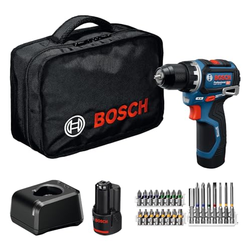 Bosch Professional 12V System Trapano-avvitatore a batteria GSR 12V-32 (Advanced KickBack Control, motore brushless, incl. 2.0 Ah, GAL 12V-20, acc., inserto P&C, borsa portautensili)