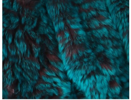 URSFUR Rex Rabbit Pull Through Scarf with Peacock Spike Multicolor4