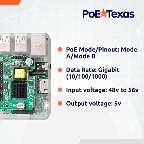 Adaptador PoE Pasivo de una Puerto para Raspberry Pi y Redes Ethernet - PoE Texas miniatura 6