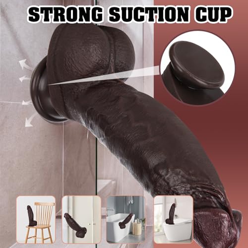 Dildo réaliste 23 cm avec plug clitoridien et double stimulation