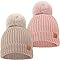KeaBabies 2-Pack Baby Hats for Girls, Boys - Stretchy Baby Beanies, Cute Newborn & Toddler Winter Hat, Soft & Warm Pom Pom Beanie for Infant, Toddler, Boys, Girls 0-6 Months (Fawn, S)