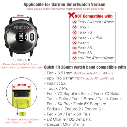 Correa elástica de nylon 26mm para reloj Garmin miniatura 2