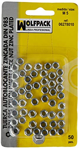 WOLFPACK 6278010 Blister Écrou Autobocante Din985 M05 () 50 Pièces