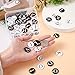 Craftdady 104pcs Letters Glass Cabochons 20mm Flatback Dome Cover with 26 Capital Alphabet Black Clear A-Z Printed Cabochons Tiles for Photo Pendant Craft Jewelry Making