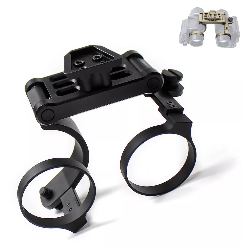 okyass PVS-14 NPBM-D Non-Powered Bridge Mount Dual Dovetail NVG Mount Tactical PVS 14 Night Vision Goggles Mount Adapter (Black)
