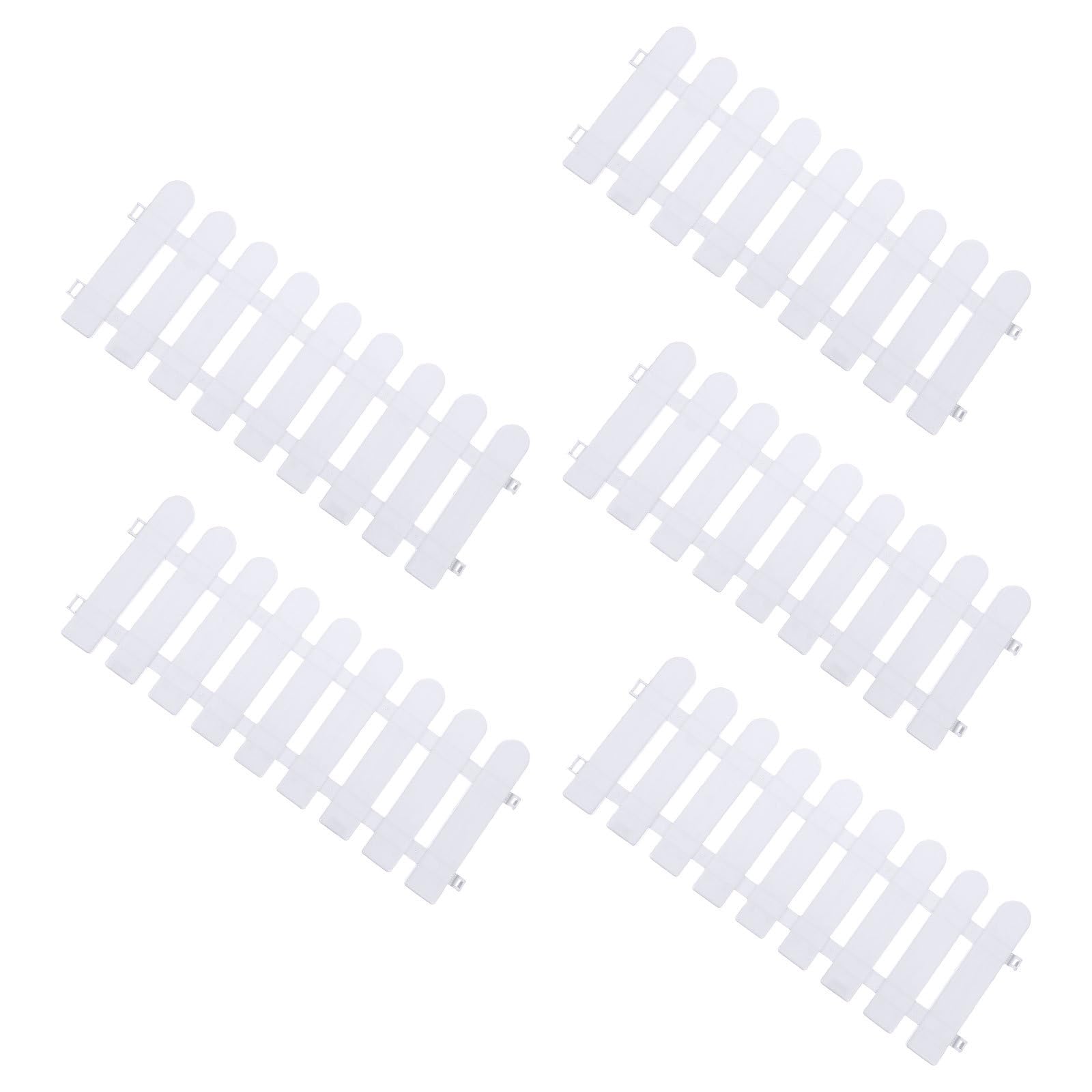 Bordure de pelouse plastique blanc lot de 5 pour stopper l'envahissement du gazon de jardin