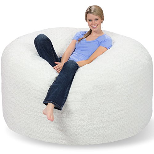 Comfy Sacks Memory Foam Bean Bag Chair, Polar Fox