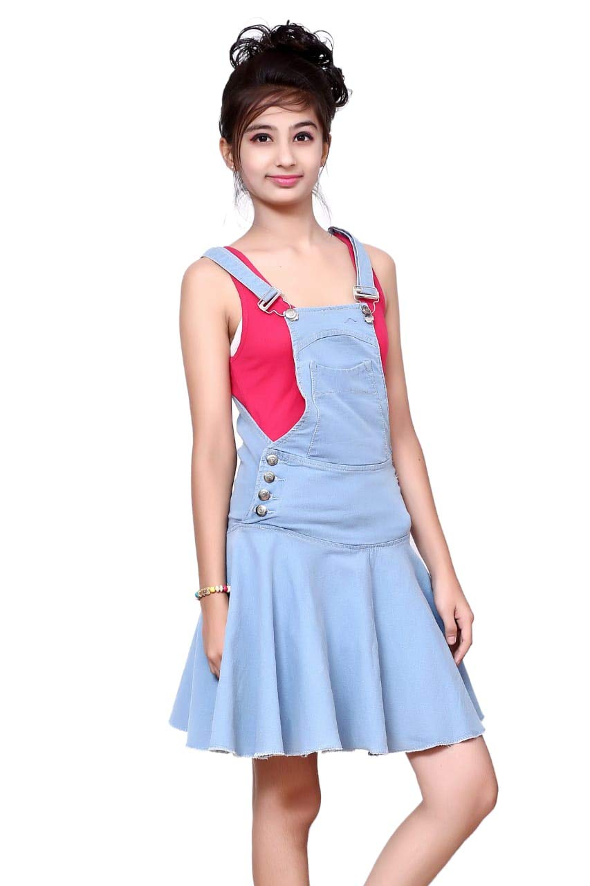 Oriex Designer Skirt Dungaree Light Blue 38 1