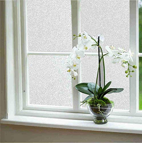 Image of ELTON Vinyl Privacy Window Films Opaque Sparkle Frosted Home Security Self Adhesive for Bathroom Door Window Heat Control Anti UV (2 X 50 feet) (Sparkle Frosted)