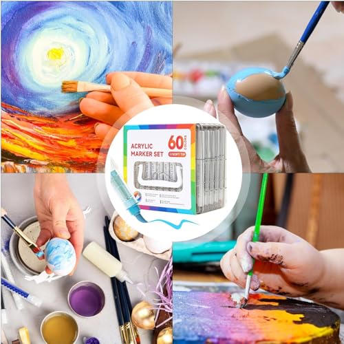 Marqueurs acryliques 60 couleurs anti-bavure pour dessin - 5